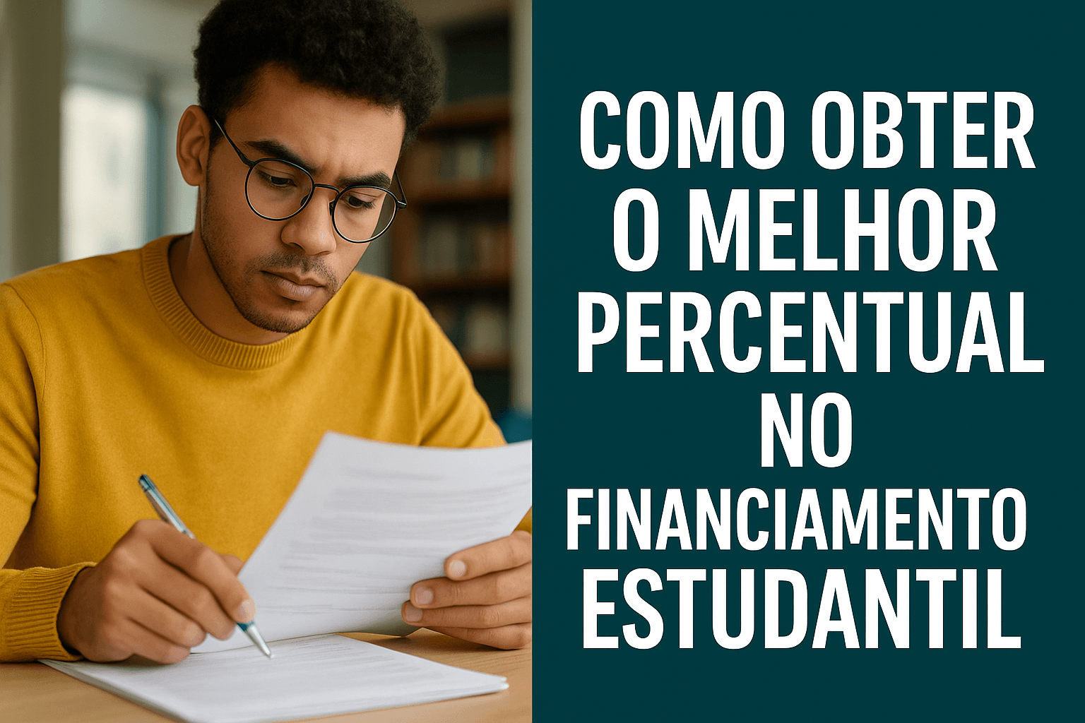 Como obter o melhor percentual no financiamento estudantil